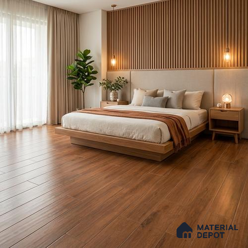 Wood Floor Tile TL 06106 6601 1200 x 200 mm Vitrified Matte Finish - 9 mm | 18 Random Design | Suitable For Living Room, Bedroom, Kitchen | 2-3 mm Spacer is Mandatory