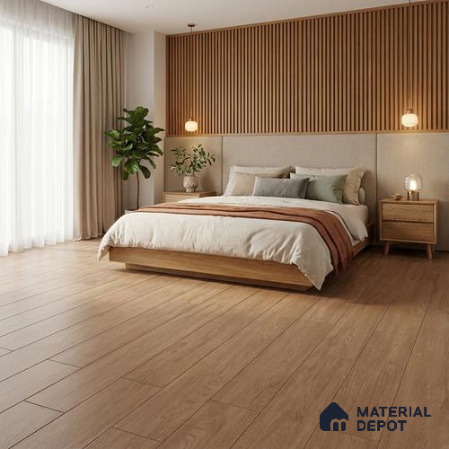 Wood Floor Tile TL 06114 Classic Grey 1200 x 200 mm Vitrified Matte Finish - 9 mm | 12 Random Design | Suitable For Living Room, Bedroom, Kitchen | 2-3 mm Spacer is Mandatory