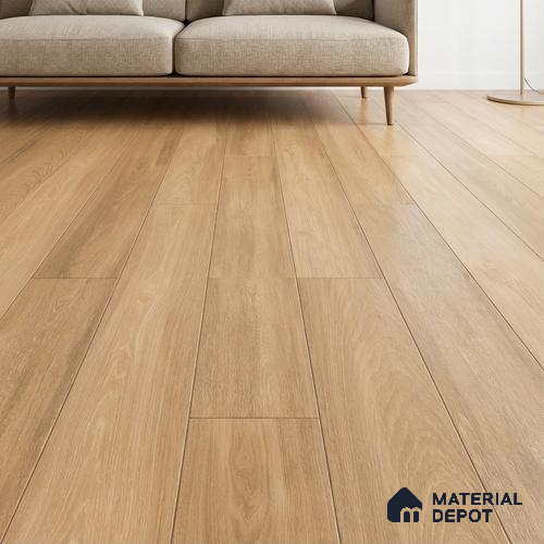 Wood Floor Tile TL 06115 Empire Natural 1200 x 200 mm Vitrified Matte Finish - 9 mm | 12 Random Design | Suitable For Living Room, Bedroom, Kitchen | 2-3 mm Spacer is Mandatory