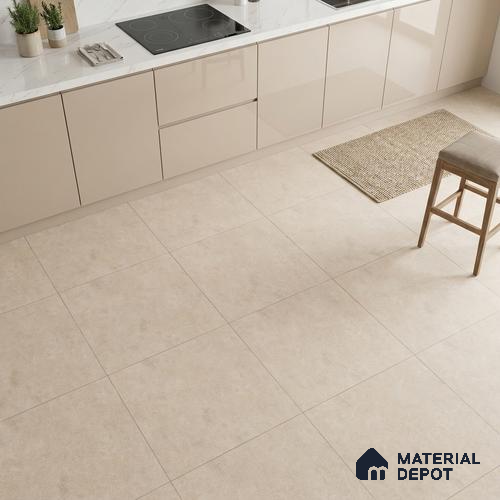 Cement Look Floor Tile TL 06129 G Fossil Ash 2 ft x 2 ft Matte Finish Vitrified Tile - 9 mm |  Suitable For Living Room, Bedroom & Dining