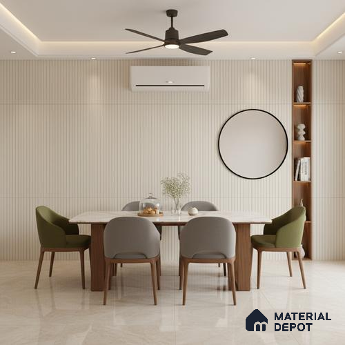 Punch Wall Tile TL 06168 B Flutura Elegance Crema Comb 4 ft x 2 ft Vitrified Lustera Effect Feather Feel Matte Finish - 8.5 mm | Suitable for Living Room, Bedroom, Bathroom
