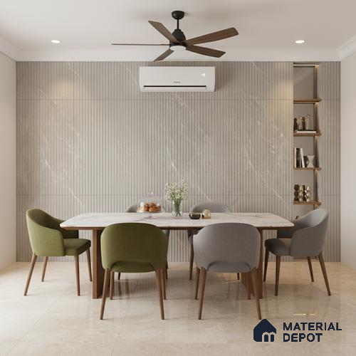 Punch Wall Tile TL 06174 B Flutura Extreme Pearla Comb 4 ft x 2 ft Vitrified Lustera Effect Feather Feel Matte Finish - 8.5 mm | Suitable for Living Room, Bedroom, Bathroom