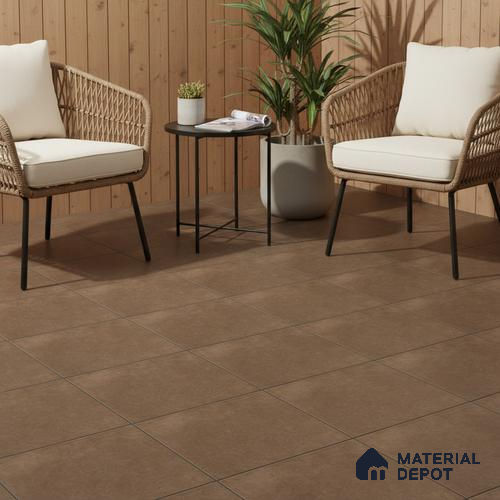 Budget Friendly Cement Look Value for Money Parking Urban Slate Floor Tile 16 x 16 inch | TL 06247 C | Vitrified Matte Finish Tile - 12 mm | Suitable For Parking, Outdoor, Balcony & Terrace | Pattern Alignment May Vary | 2-3 mm Spacer is Mandatory