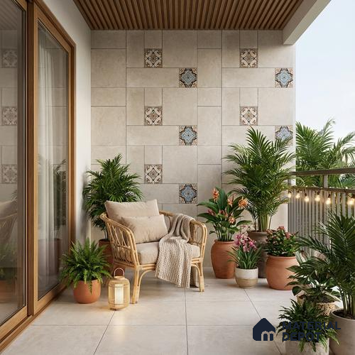 Punch Floor & Wall Tile TL 06270 B Slateon Zamora Ivory 4 ft x 2 ft Vitrified Punch Finish - 9 mm | Suitable for Living Room, Bedroom, Kitchen