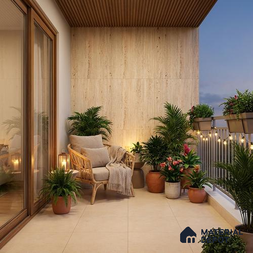 Punch Floor & Wall Tile TL 06274 B Bash Beige Tranquil 4 ft x 2 ft Vitrified Punch Finish - 9 mm (Random Design 3) | Suitable for Living Room, Bedroom, Bathroom & Kitchen