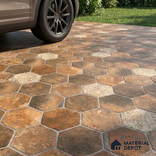 TL 06312 Terra Brown 16 x 16 inch Heavy Duty Glazed Vitirified Floor Tile - 12 mm | Pattern Alignment May Vary | 2-3 mm Spacer is Mandatory