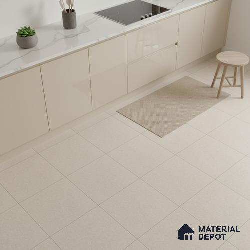 Stone Look Parking Floor Tile TL 06317  Cremora 2 ft x 2 ft Full Body Vitrified Matte Finish - 16 mm | Suitable for Heavy Duty Parking, Terrace & Balcony