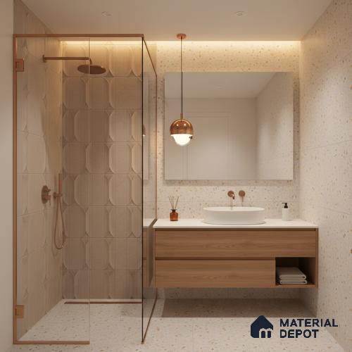 Faux Subway Wall Tile TL 06331 Marine Edge 12 inch x 12 inch Ceramic Matte Finish - 9.5 mm | Suitable for Accent / Feature Walls, Bathroom, Kitchen Wall & Backsplashes | Please Expect a Slight Variation of Pattern