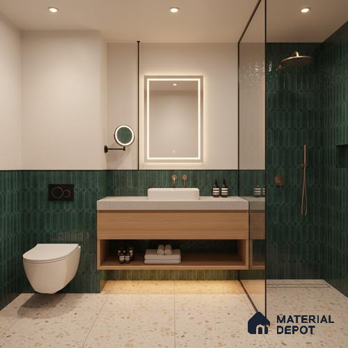 Faux Subway Wall Tile TL 06347 B Picket Gardenrix 12 inch x 12 inch Ceramic Matte Finish - 9.5 mm | Suitable for Accent / Feature Walls, Bathroom, Kitchen Wall & Backsplashes | Please Expect a Slight Variation of Pattern