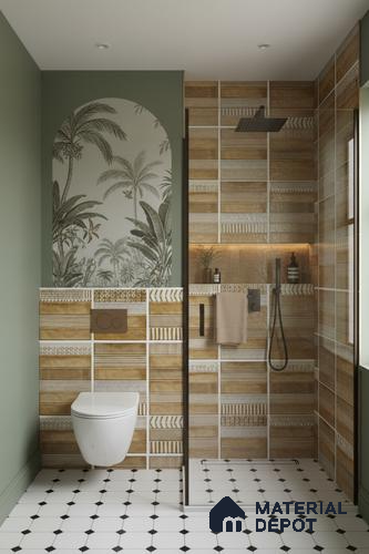 Faux Subway Wall Tile TL 06351 Urbanix 12 inch x 12 inch Ceramic Matte Finish - 9.5 mm | Suitable for Accent / Feature Walls, Bathroom, Kitchen Wall & Backsplashes | Please Expect a Slight Variation of Pattern