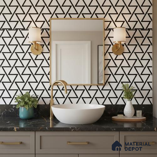 Highlighter Wall Tile TL 06450 B GS Ateler White HL 2 ft x 1 ft Ceramic Glossy Finish - 8 mm | Suitable for Living Room, Kitchen & Bathroom