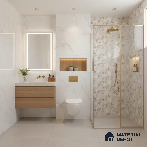 Highlighter Wall Tile TL 06467 B Valentino Beige HL 2 ft x 1 ft Ceramic Glossy Finish - 8 mm | Suitable for Living Room, Kitchen & Bathroom