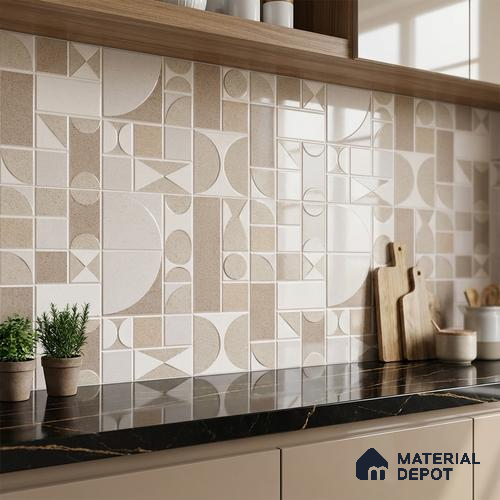 Highlighter Wall Tile TL 06471 B Creton HL 2 ft x 1 ft Ceramic Glossy Finish - 8 mm | Suitable for Living Room, Kitchen & Bathroom