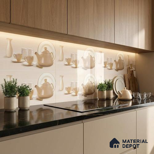 Highlighter Wall Tile TL 06476 C Keradon KC A/B 2 ft x 1 ft Ceramic Glossy Finish - 8 mm | Suitable for Living Room, Kitchen & Bathroom