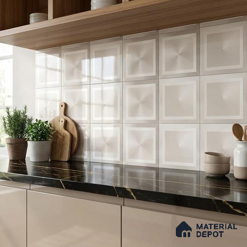 Highlighter Wall Tile TL 06477 R Sylan 2 ft x 1 ft Ceramic Glossy Finish - 8 mm | Suitable for Living Room, Kitchen & Bathroom