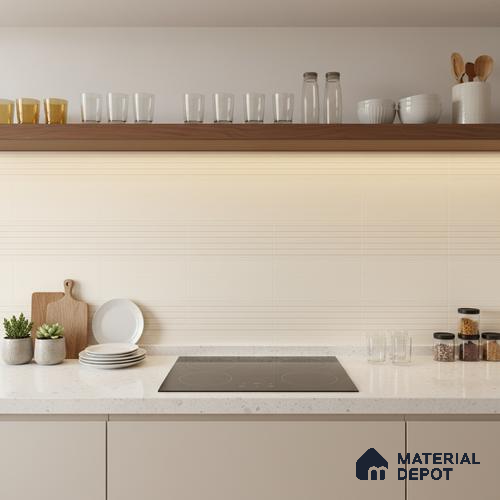 Patterned Wall Tile TL 06478 B Hemlin DK 2 ft x 1 ft Ceramic Glossy Finish - 8 mm | Suitable for Living Room, Kitchen & Bathroom | Please Expect a Slight Variation of Pattern