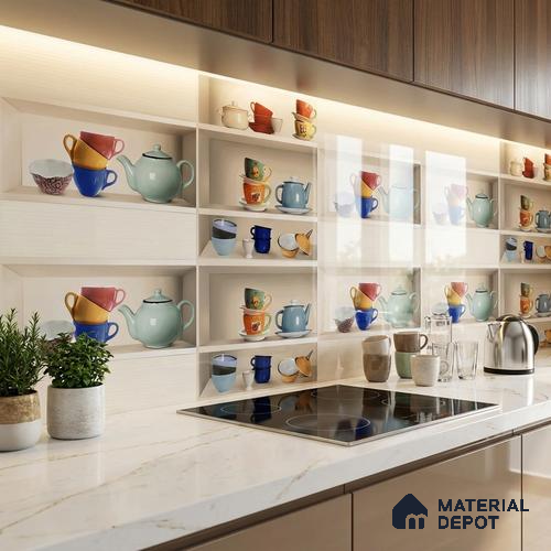 Highlighter Wall Tile TL 06478 C Hemlin KC A/B 2 ft x 1 ft Ceramic Glossy Finish - 8 mm | Suitable for Living Room, Kitchen & Bathroom