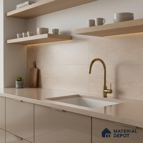 Marble Wall Tile TL 06479 B S Vista Brown 2 ft x 1 ft Ceramic Matte Finish - 8 mm | Suitable for Living Room, Kitchen & Bathroom