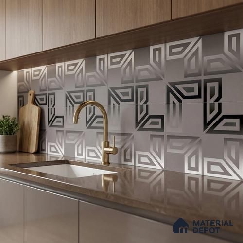 Highlighter Wall Tile TL 06481 C S Oro HL 01 2 ft x 1 ft Ceramic Matte Finish - 8 mm | Suitable for Living Room, Kitchen & Bathroom
