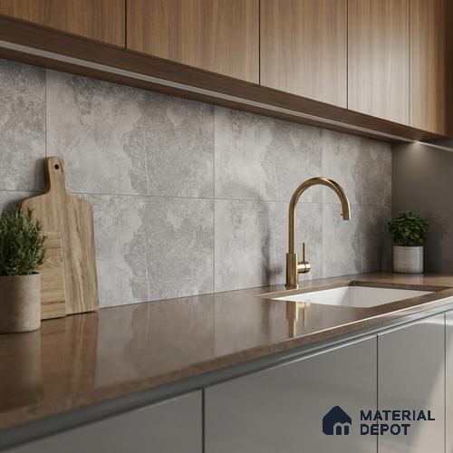 Marble Wall Tile TL 06482 S Aura LT 2 ft x 1 ft Ceramic Matte Finish - 8 mm | Suitable for Living Room, Kitchen & Bathroom