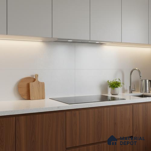 Stone Wall Tile TL 06483 E Coliseum Silver 2 ft x 1 ft Ceramic Matte Finish - 8 mm | Suitable for Living Room, Kitchen & Bathroom