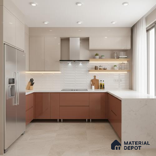 Faux Subway Wall Tile TL 06508 B  White 1808 24 inch x 12 inch Ceramic Glossy Finish - 8 mm | Suitable for Accent / Feature Walls, Bathroom, Kitchen Wall & Backsplashes | Please Expect a Slight Variation of Pattern