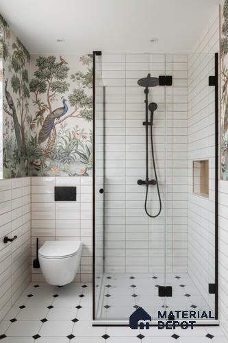 Faux Subway Wall Tile TL 06513 C SR GL 8055 24 inch x 12 inch Ceramic Glossy Finish - 8 mm | Suitable for Accent / Feature Walls, Bathroom, Kitchen Wall & Backsplashes | Please Expect a Slight Variation of Pattern