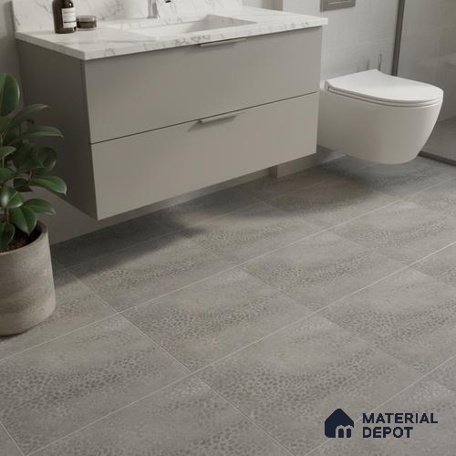 Patterned Floor Tile TL 06515 G   12 inch x 12 inch Ceramic Matte Finish - 8 mm | Suitable for Bathroom | Please Expect a Slight Variation of Pattern