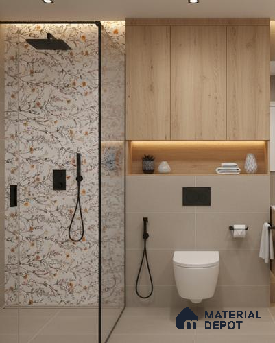 Floral Look Wall Tile TL 06517 C CR Multi Decor 04 4 ft x 2 ft Vitrified Matte Finish Tile - 9 mm | Suitable for Living Room, Bedroom, Bathroom, Dining