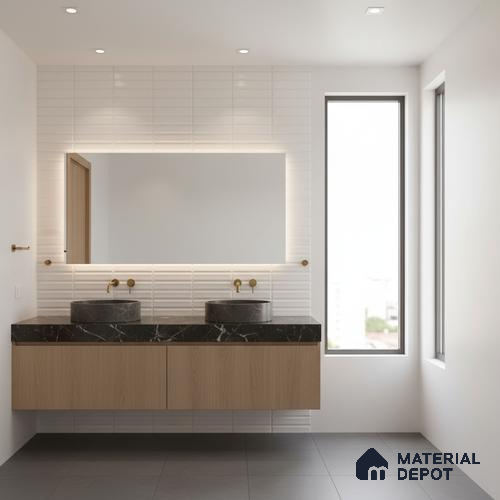Faux Subway Highlighter Wall Tile TL 06521 F NG Senso White HL 2 ft x 1 ft Ceramic Matte Finish - 8 mm | Suitable for Living Room, Kitchen & Bathroom