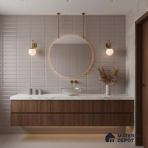 Faux Subway Highlighter Wall Tile TL 06521 NG Senso Grey HL 2 ft x 1 ft Ceramic Matte Finish - 8 mm | Suitable for Living Room, Kitchen & Bathroom