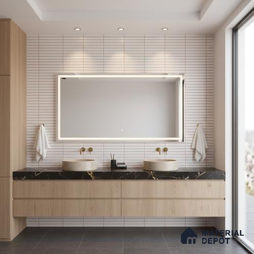 Subway Wall Tile TL 06524 Zuliya White 2 ft x 1 ft Ceramic Matte Finish - 8 mm | Suitable for Kitchen & Bathroom | Please Expect a Slight Variation of Pattern