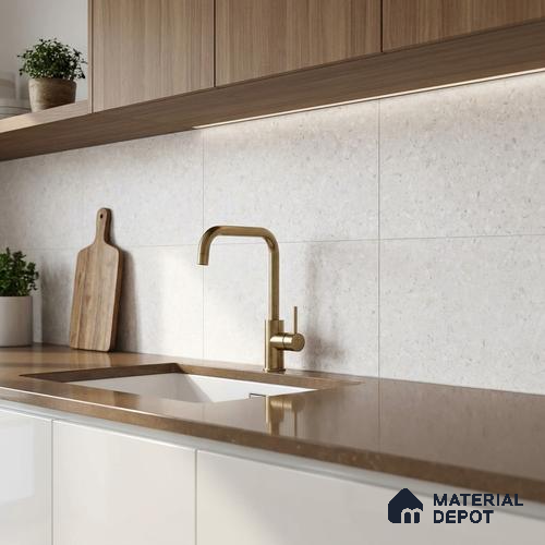 Terrazzo Wall Tile TL 06528 B G Artac LT 2 ft x 1 ft Ceramic Matte Finish - 8 mm | Suitable for Living Room, Kitchen & Bathroom