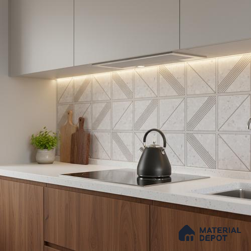 Patterned Wall Tile TL 06528 G Artac Decor 2 ft x 1 ft Ceramic Matte Finish - 8 mm | Suitable for Living Room, Kitchen & Bathroom