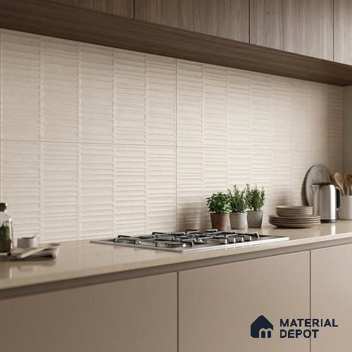 Highlighter Wall Tile TL 06529 D Machio Beige HL 2 ft x 1 ft Ceramic Matte Finish - 8 mm | Suitable for Living Room, Kitchen & Bathroom