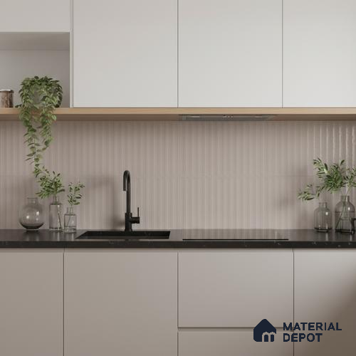 Faux Subway Wall Tile TL 06530 Berlin Griss HL 2 ft x 1 ft Ceramic Matte Finish - 8 mm | Suitable for Living Room, Kitchen & Bathroom
