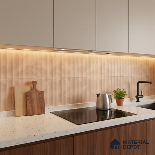 Faux Subway Wall Tile TL 06530 E G Berlin Brown HL 02 2 ft x 1 ft Ceramic Matte Finish - 8 mm | Suitable for Living Room, Kitchen & Bathroom