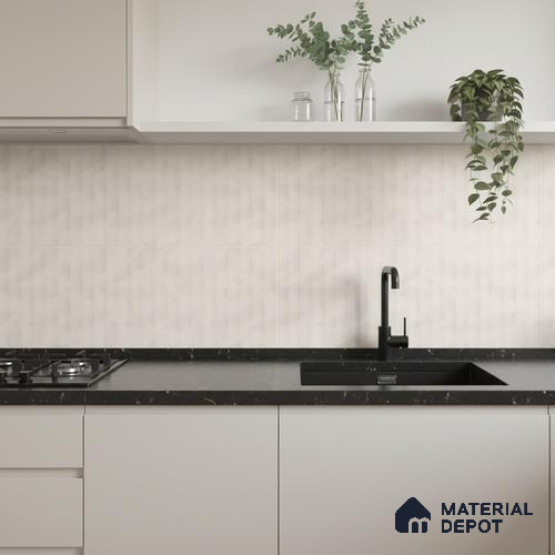 Faux Subway Wall Tile TL 06530 H G Berlin Blanco HL 02 2 ft x 1 ft Ceramic Matte Finish - 8 mm | Suitable for Living Room, Kitchen & Bathroom