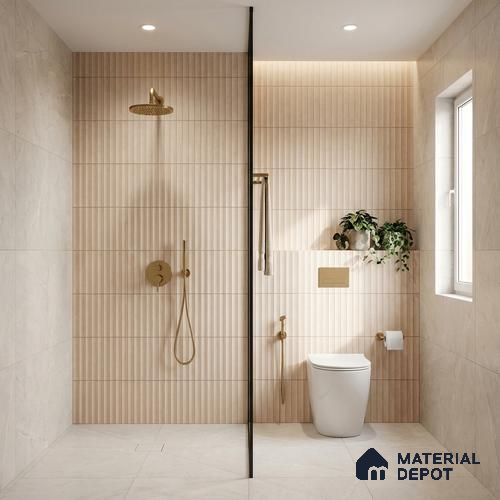 Faux Subway Wall Tile TL 06530 J Berlin Beige HL 2 ft x 1 ft Ceramic Matte Finish - 8 mm | Suitable for Living Room, Kitchen & Bathroom