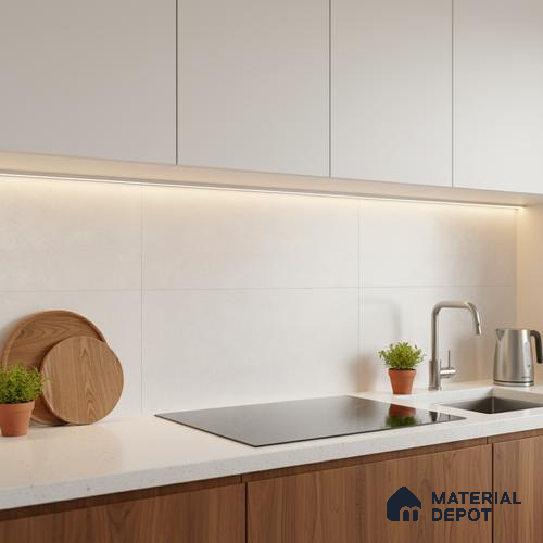 Plain Wall Tile TL 06532 D Tipton Silver 2 ft x 1 ft Ceramic Matte Finish - 8 mm | Suitable for Living Room, Kitchen & Bathroom