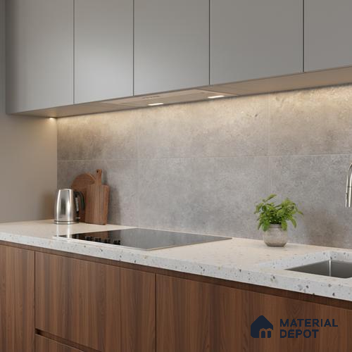 Stone Wall Tile TL 06532 F Tipton Grey 2 ft x 1 ft Ceramic Matte Finish - 8 mm | Suitable for Living Room, Kitchen & Bathroom