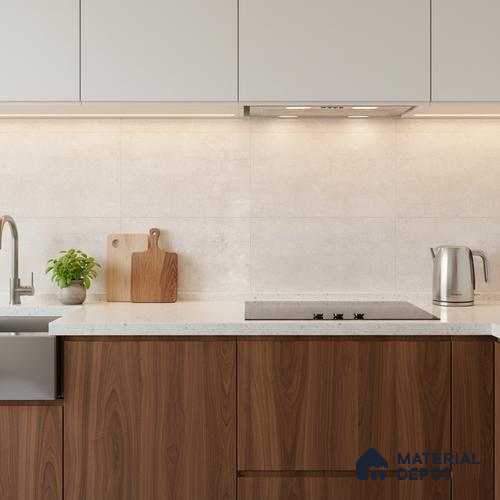 Stone Wall Tile TL 06533 Nostal Crema 2 ft x 1 ft Ceramic Matte Finish - 8 mm | Suitable for Living Room, Kitchen & Bathroom