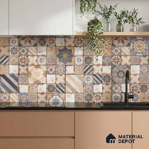Highlighter Wall Tile TL 06534 B G Zebo Brown HL 2 ft x 1 ft Ceramic Matte Finish - 8 mm | Suitable for Living Room, Kitchen & Bathroom