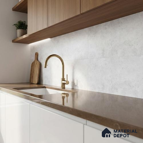 Stone Wall Tile TL 06534 D Zebo Blanco 2 ft x 1 ft Ceramic Matte Finish - 8 mm | Suitable for Living Room, Kitchen & Bathroom