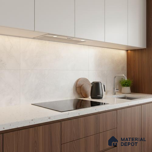 Marble Wall Tile TL 06535 B G Craft Grey LT 2 ft x 1 ft Ceramic Matte Finish - 8 mm | Suitable for Living Room, Kitchen & Bathroom