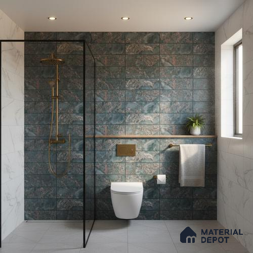 Highlighter Wall Tile TL 06535 C NG Craft Aqua HL 2 ft x 1 ft Ceramic Matte Finish - 8 mm | Suitable for Living Room, Kitchen & Bathroom