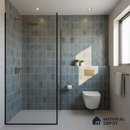 Highlighter Wall Tile TL 06537 G Beleza Aqua 2 ft x 1 ft Ceramic Matte Finish - 8 mm | Suitable for Living Room, Kitchen & Bathroom