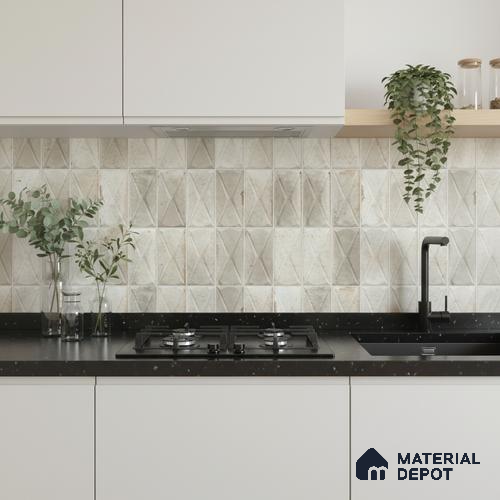 Highlighter Wall Tile TL 06537 D G Beleza Blanco 2 ft x 1 ft Ceramic Matte Finish - 8 mm | Suitable for Living Room, Kitchen & Bathroom