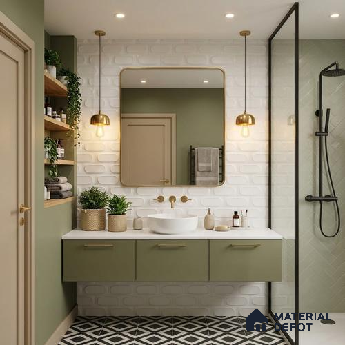 Faux Subway Wall Tile TL 06538 L Zellige White HL 2 ft x 1 ft Ceramic Matte Finish - 8 mm | Suitable for Living Room, Kitchen & Bathroom