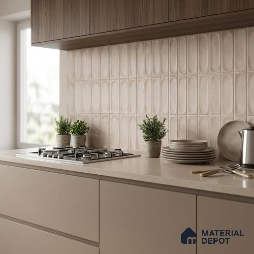Highlighter Wall Tile TL 06540 F Lorient Gris 2 ft x 1 ft Ceramic Matte Finish - 8 mm | Suitable for Living Room, Kitchen & Bathroom